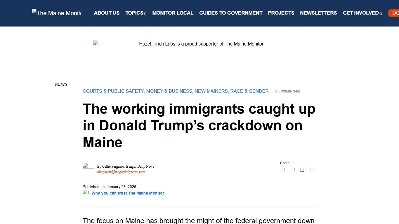 The working immigrants caught up in ICE crackdown on Maine
